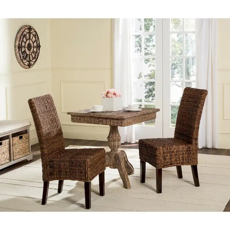 SAFAVIEH Meline Chaise de salle à manger naturelle (Lot de 2) - 17,3 x 24 x 38,5 - 17 larg. x 24 prof. x 39 haut.