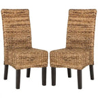 SAFAVIEH Meline Chaise de salle à manger naturelle (Lot de 2) - 17,3 x 24 x 38,5 - 17 larg. x 24 prof. x 39 haut.