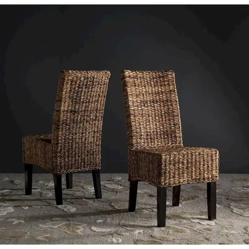 SAFAVIEH Meline Chaise de salle à manger naturelle (Lot de 2) - 17,3 x 24 x 38,5 - 17 larg. x 24 prof. x 39 haut.