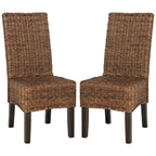 SAFAVIEH Meline Chaise de salle à manger naturelle (Lot de 2) - 17,3 x 24 x 38,5 - 17 larg. x 24 prof. x 39 haut.