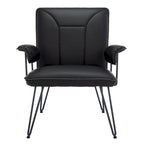 SAFAVIEH Idamae Mid-Century Modern Faux Leather Arm Chair - 29Wx28Dx33H