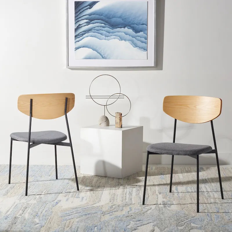 SAFAVIEH Noemie Mid-Century Dining Chair (Set of 2) - 20 W x 18.8 L x 32.5 H - 20Wx19Dx33H