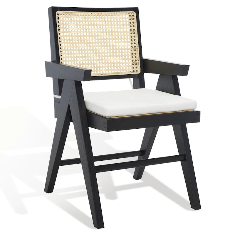 SAFAVIEH Couture Maiju Rattan Arm Chair - 21 In. W x 23 In. D x 34 In. H - 21Wx23Dx34H