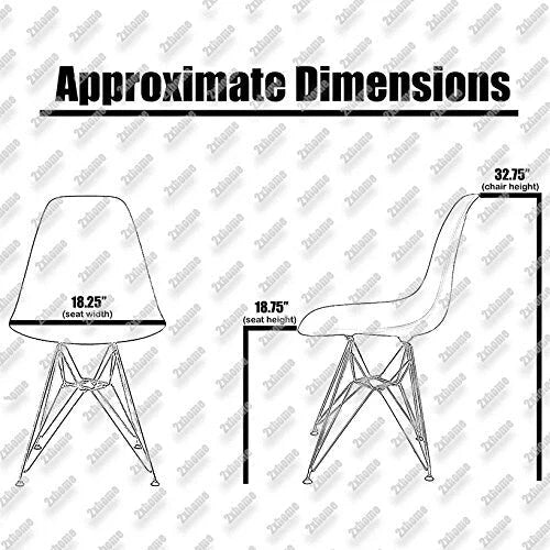 Chaises design en plastique Pieds filaires chromés argentés Rétro Salle à manger Accents Coque moulée Bureau Travail Base chromée Cuisine