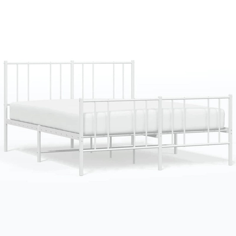 vidaXL Cadre de lit métallique avec tête de lit, sans matelas