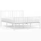vidaXL Cadre de lit métallique avec tête de lit, sans matelas
