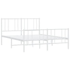 vidaXL Cadre de lit métallique avec tête de lit, sans matelas