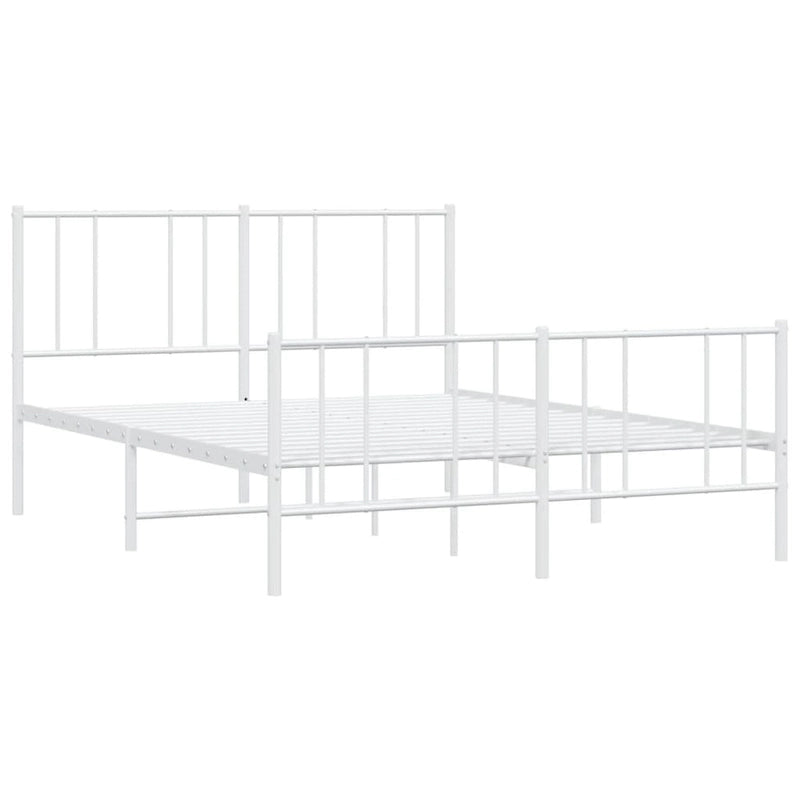 vidaXL Cadre de lit métallique avec tête de lit, sans matelas