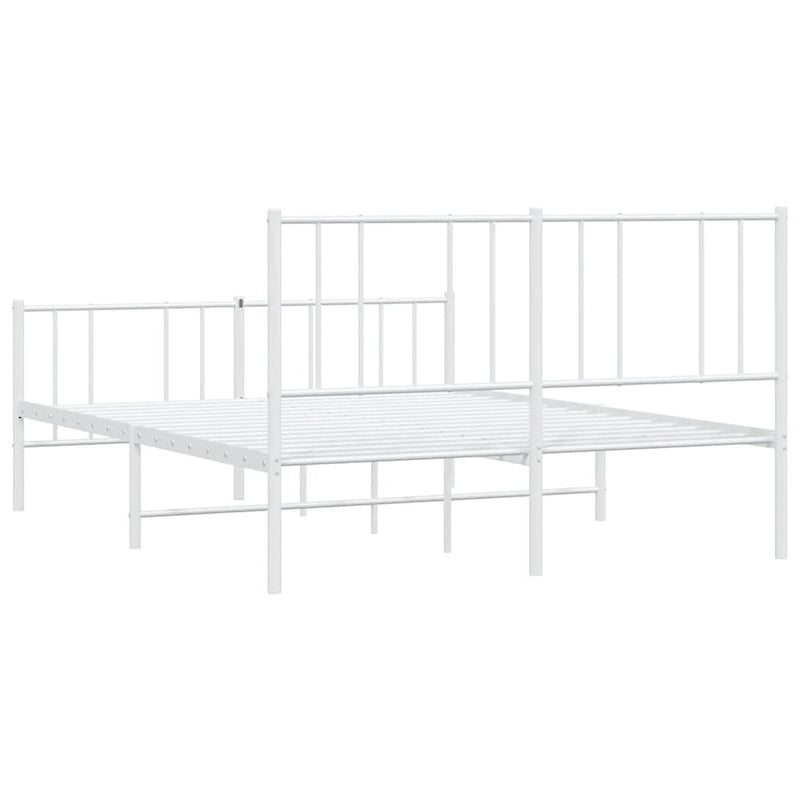 vidaXL Cadre de lit métallique avec tête de lit, sans matelas