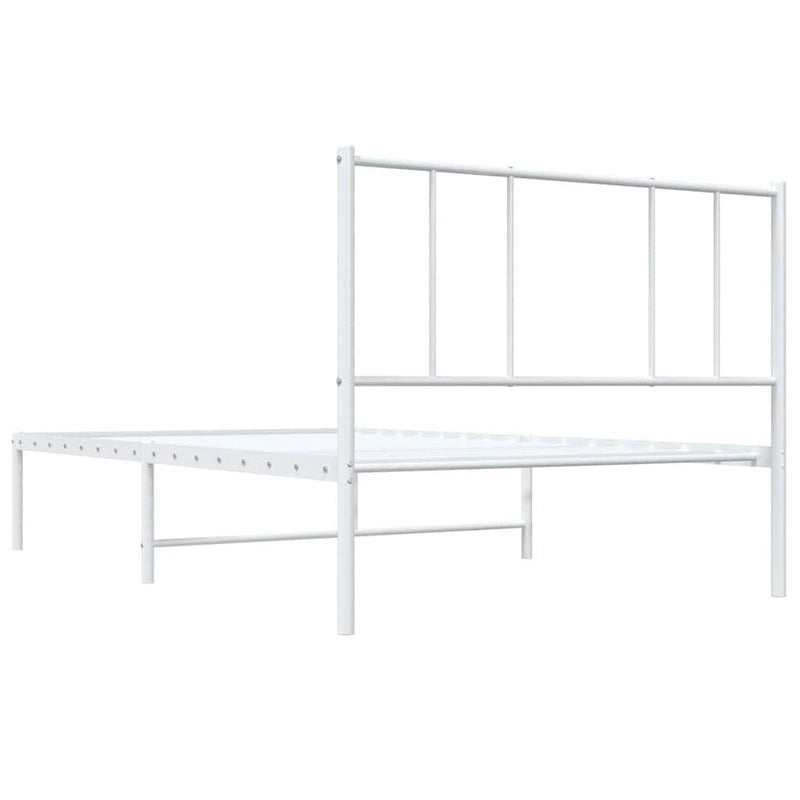 vidaXL Cadre de lit métallique avec tête de lit, sans matelas
