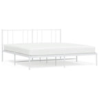 vidaXL Cadre de lit métallique avec tête de lit, sans matelas