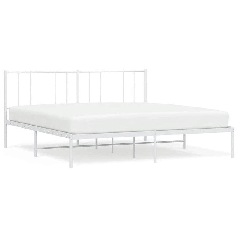 vidaXL Cadre de lit métallique avec tête de lit, sans matelas