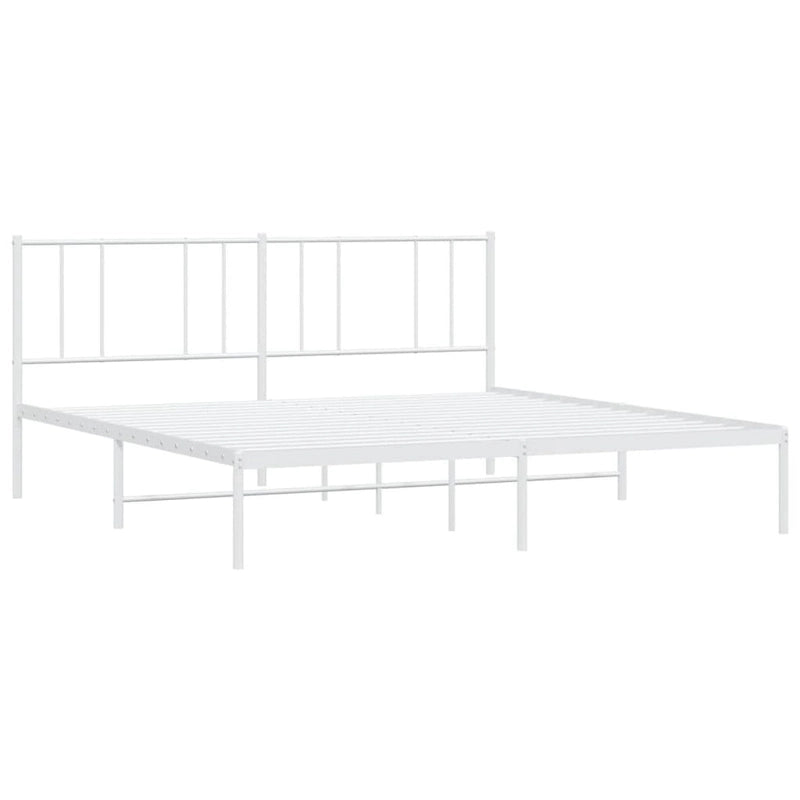 vidaXL Cadre de lit métallique avec tête de lit, sans matelas