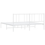 vidaXL Cadre de lit métallique avec tête de lit, sans matelas