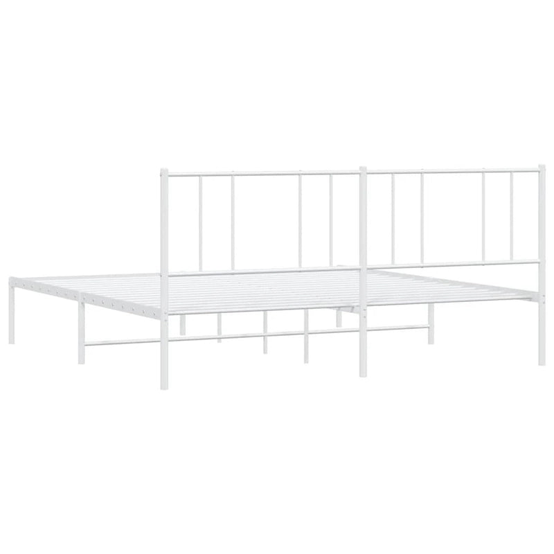 vidaXL Cadre de lit métallique avec tête de lit, sans matelas