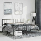 vidaXL Cadre de lit métallique avec tête de lit, sans matelas