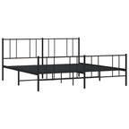 vidaXL Cadre de lit métallique avec tête de lit, sans matelas
