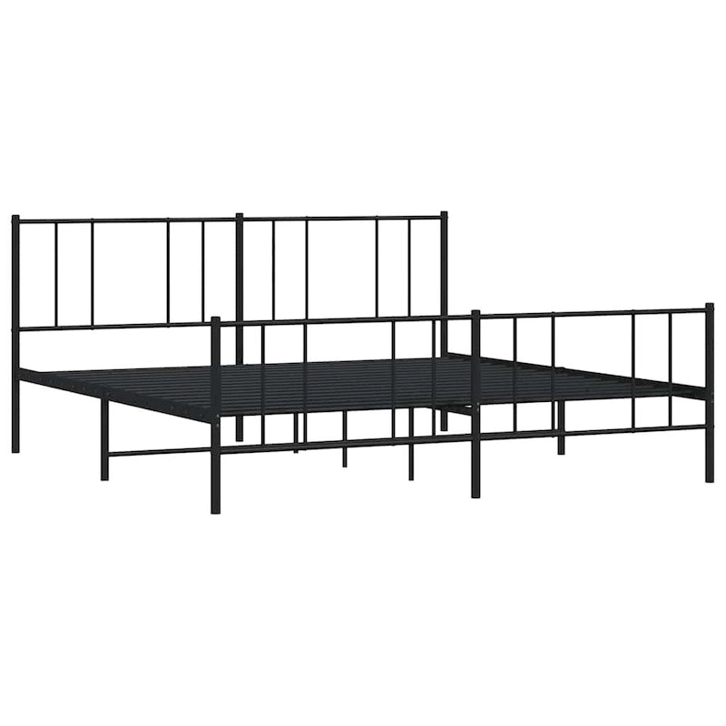 vidaXL Cadre de lit métallique avec tête de lit, sans matelas