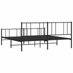 vidaXL Cadre de lit métallique avec tête de lit, sans matelas