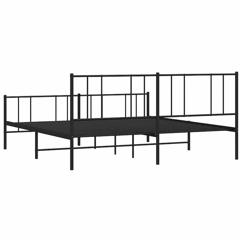 vidaXL Cadre de lit métallique avec tête de lit, sans matelas