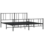 vidaXL Cadre de lit métallique avec tête de lit, sans matelas