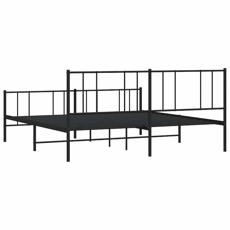vidaXL Cadre de lit métallique avec tête de lit, sans matelas