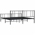 vidaXL Cadre de lit métallique avec tête de lit, sans matelas