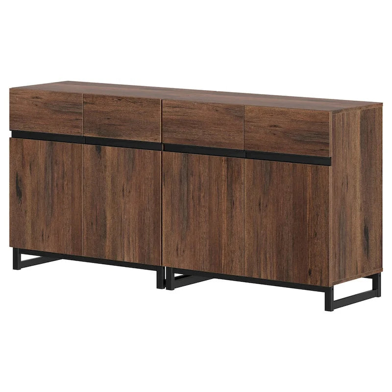Buffets modernes WAMPAT avec étagères réglables, table de bar à café pour salle à manger