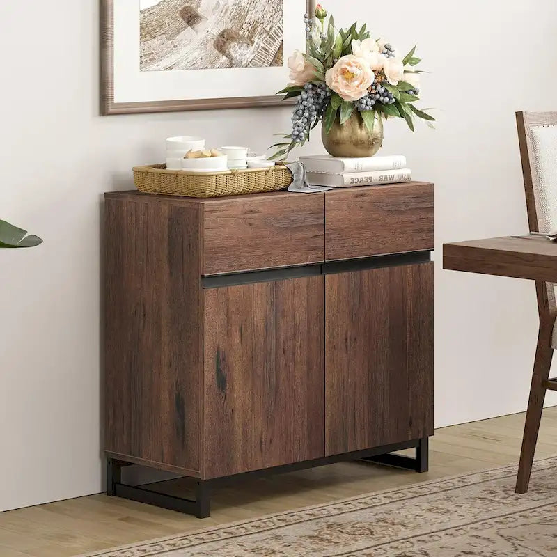 Buffets modernes WAMPAT avec étagères réglables, table de bar à café pour salle à manger