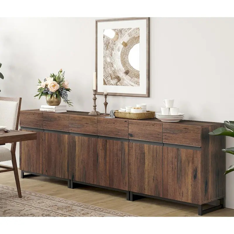 Buffets modernes WAMPAT avec étagères réglables, table de bar à café pour salle à manger