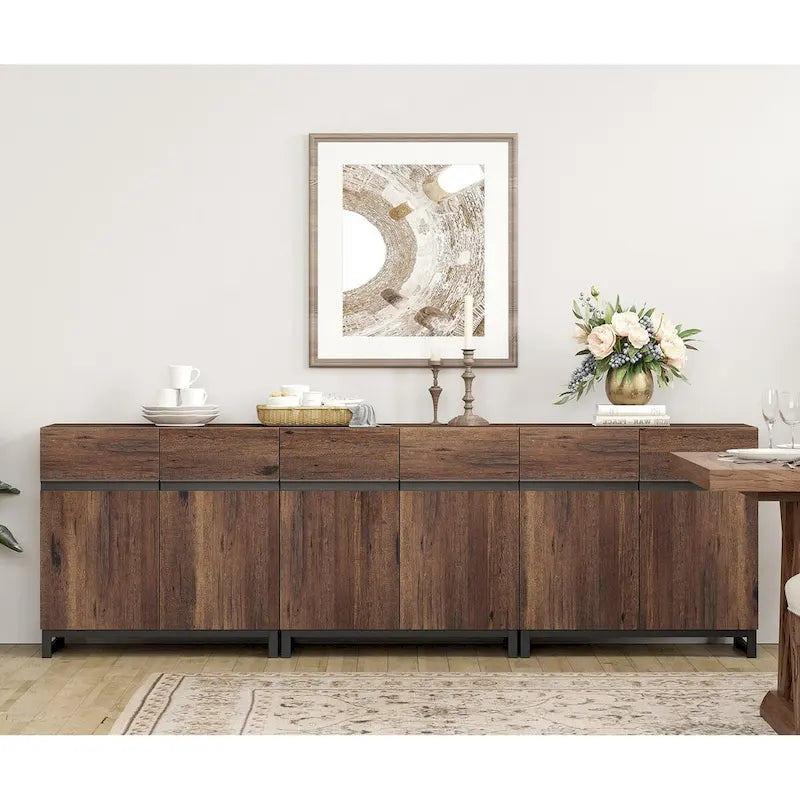 Buffets modernes WAMPAT avec étagères réglables, table de bar à café pour salle à manger