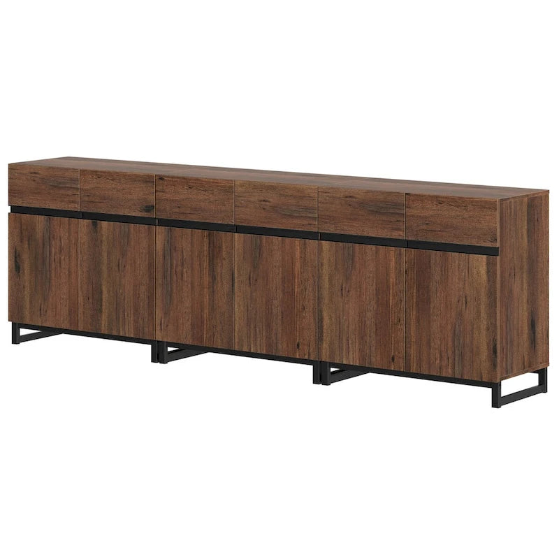 Buffets modernes WAMPAT avec étagères réglables, table de bar à café pour salle à manger