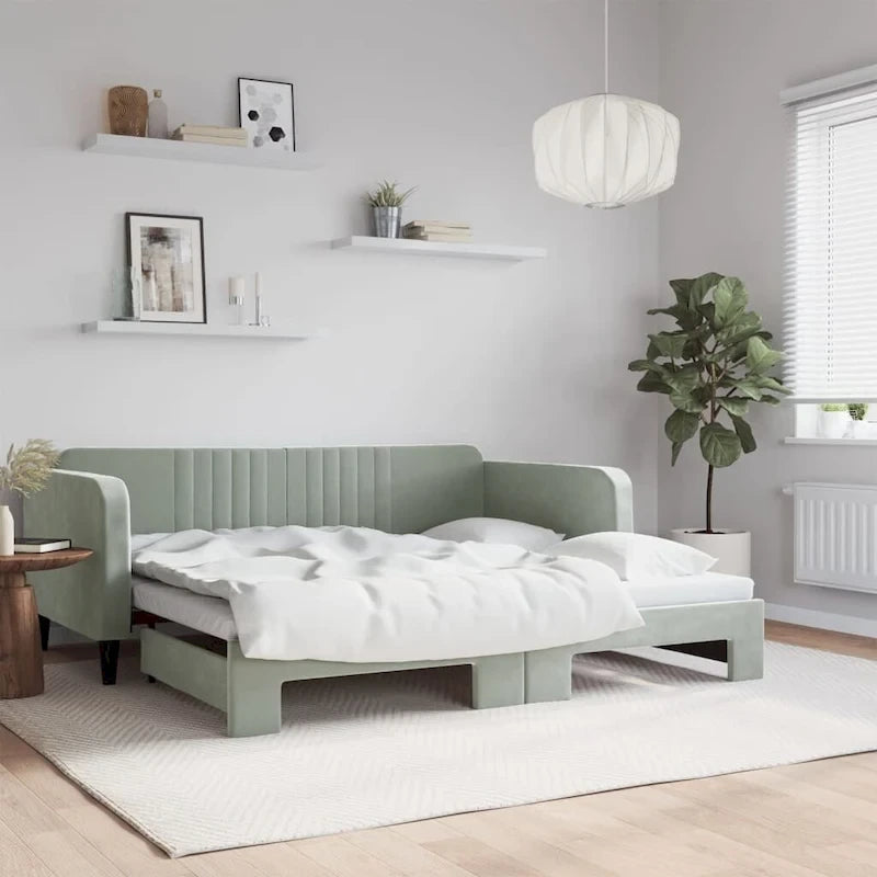 vidaXL Lit de repos rembourré pour chambre et salon, en velours