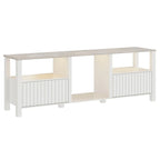 Meuble TV LED pour téléviseur de 75 pouces, meuble console TV moderne avec armoire