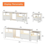 Meuble TV LED pour téléviseur de 75 pouces, meuble console TV moderne avec armoire