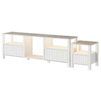 Meuble TV LED pour téléviseur de 75 pouces, meuble console TV moderne avec armoire