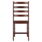 2-Pc Ladder-back Chair Set, Walnut - 16.54 x 18.63 x 34.65 inches