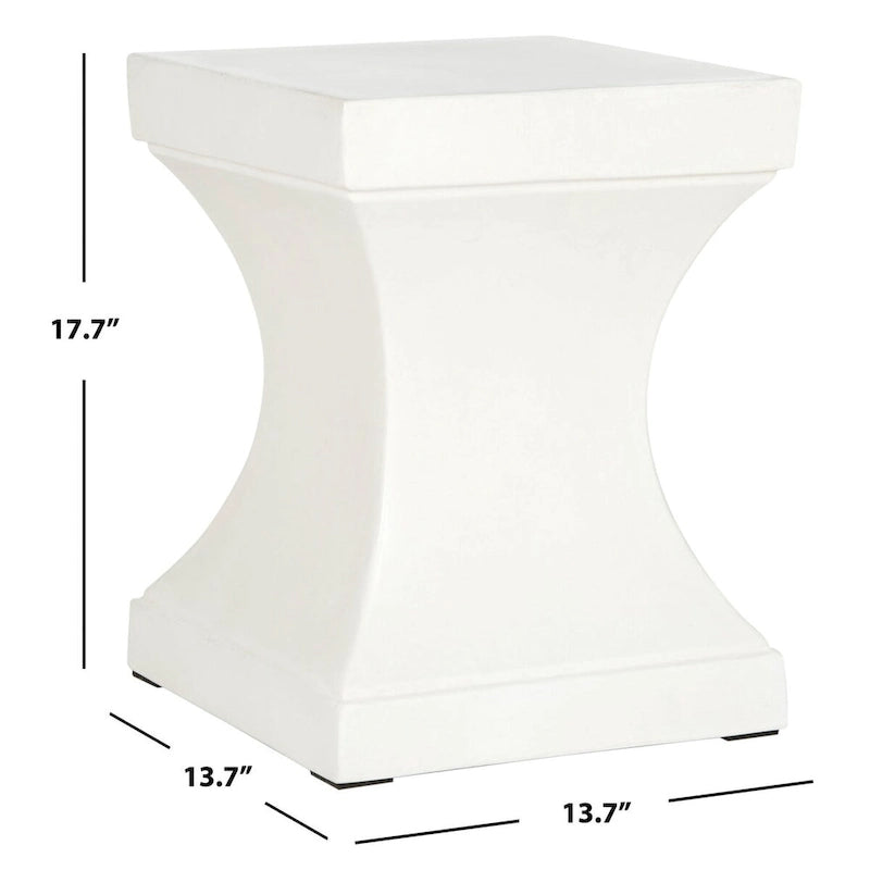 SAFAVIEH Selvaggia Table d'appoint d'intérieur/extérieur en béton - 13.7x13.7x17.7 - 14Wx14Dx18H