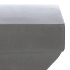 SAFAVIEH Selvaggia Table d'appoint d'intérieur/extérieur en béton - 13.7x13.7x17.7 - 14Wx14Dx18H