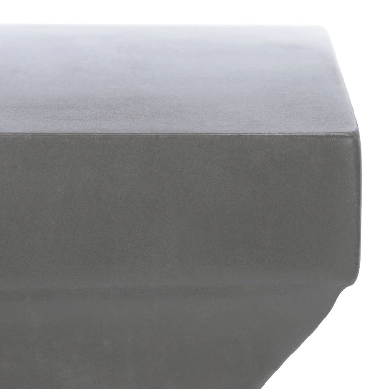 SAFAVIEH Selvaggia Table d'appoint d'intérieur/extérieur en béton - 13.7x13.7x17.7 - 14Wx14Dx18H