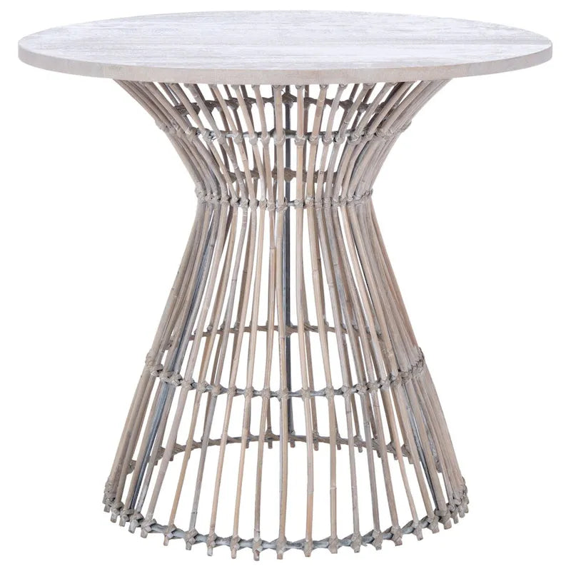 SAFAVIEH Abigail Table d'appoint ronde côtière - 23 L x 23 P x 20,1 H - 23L x 23P x 20H