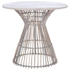 SAFAVIEH Abigail Table d'appoint ronde côtière - 23 L x 23 P x 20,1 H - 23L x 23P x 20H