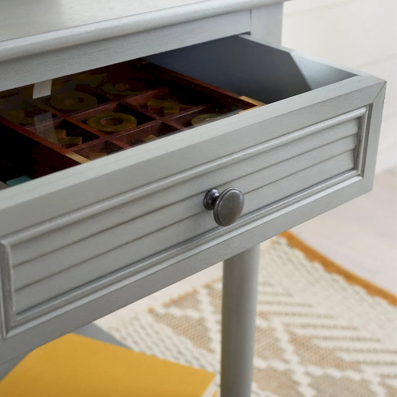 SAFAVIEH Eleanore Table de chevet à 1 tiroir et étagère inférieure - 48,3 L x 40,1 P x 66 H cm - 48,3Lx40,6Px66H