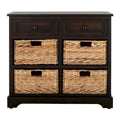 Meuble de rangement 6 tiroirs SAFAVIEH Ardelia rouge (entièrement assemblé) - 30Lx13Px26H