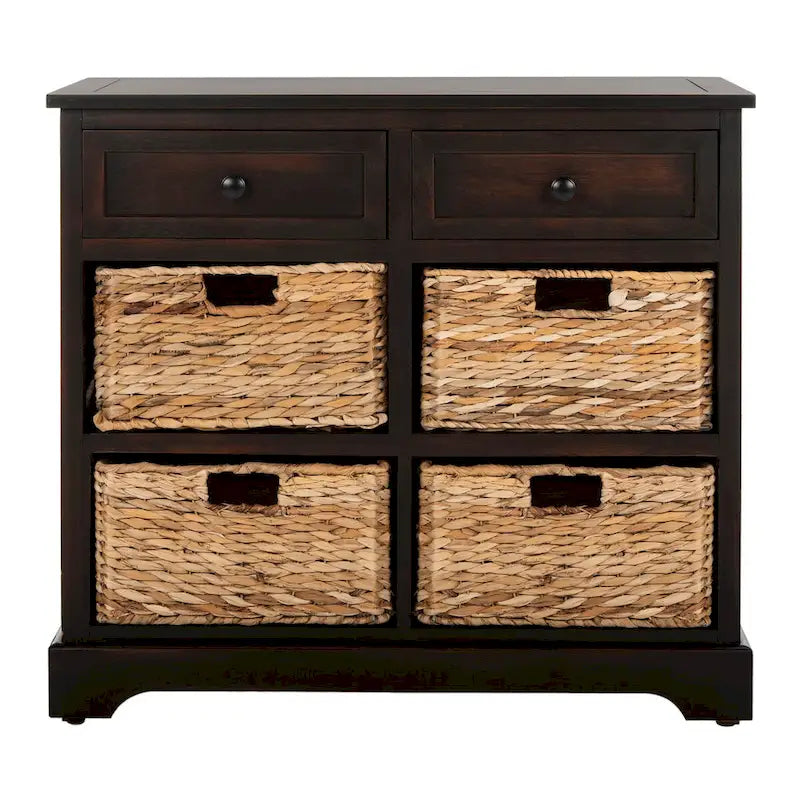 Meuble de rangement 6 tiroirs SAFAVIEH Ardelia rouge (entièrement assemblé) - 30Lx13Px26H