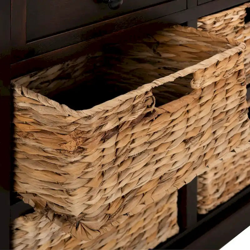 Meuble de rangement 6 tiroirs SAFAVIEH Ardelia rouge (entièrement assemblé) - 30Lx13Px26H