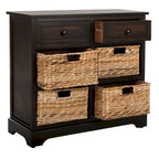 Meuble de rangement 6 tiroirs SAFAVIEH Ardelia rouge (entièrement assemblé) - 30Lx13Px26H