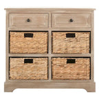 Meuble de rangement 6 tiroirs SAFAVIEH Ardelia rouge (entièrement assemblé) - 30Lx13Px26H