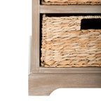 Meuble de rangement 6 tiroirs SAFAVIEH Ardelia rouge (entièrement assemblé) - 30Lx13Px26H
