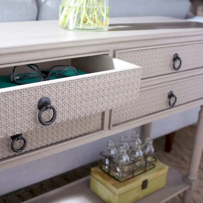 Table console à 4 tiroirs SAFAVIEH Artelia - 42 L x 13 P x 29,5 H - 42Lx13Px30H
